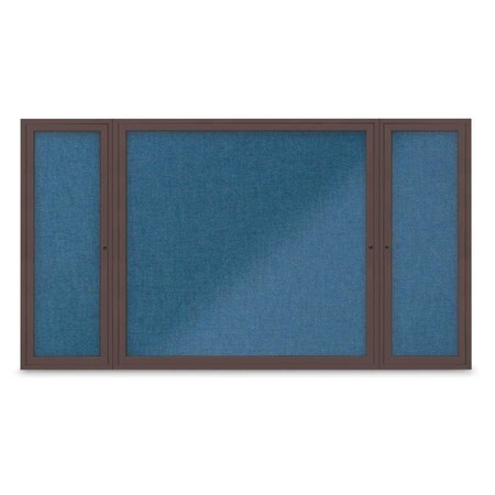 United Visual Products Indoor Enclosed Combo Board, 48"x36", Gold Frame/Black & Burgundy UVCB4836G-BLACK-DBURGU